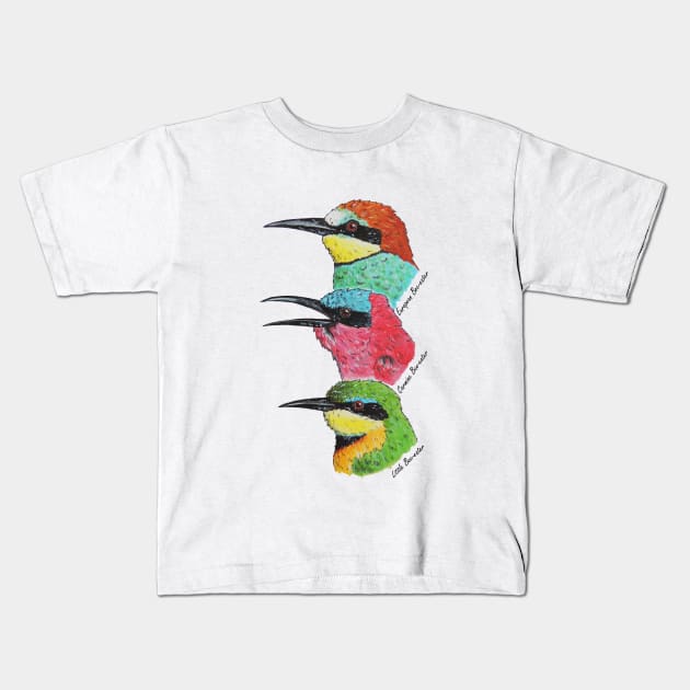 Bee-eaters Kids T-Shirt by EmmasArt15